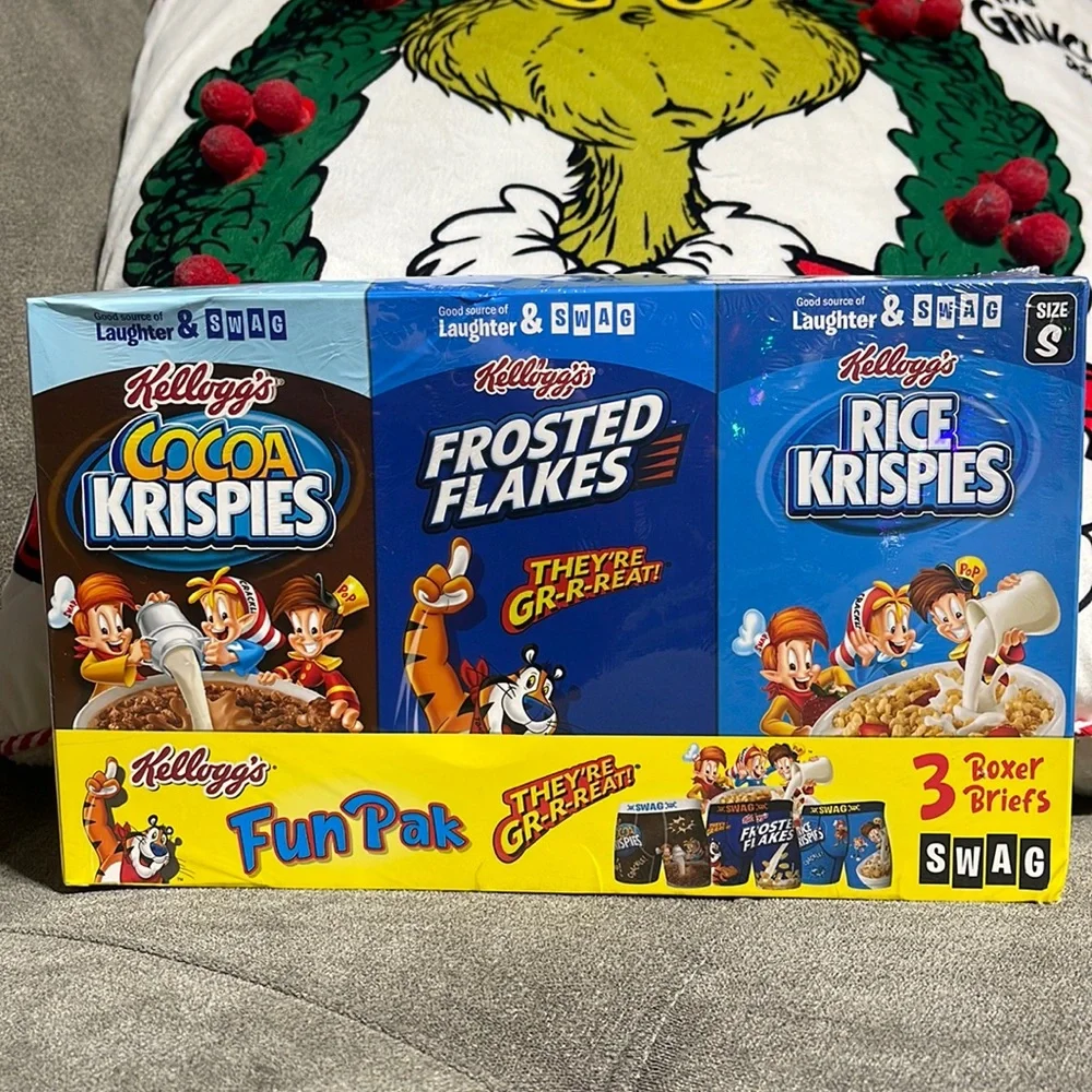 ❌SOLD❌ 🥣☠️Swag Kellogg’s Fun Pack Boxers☠️🥣 - Picture 1 of 10